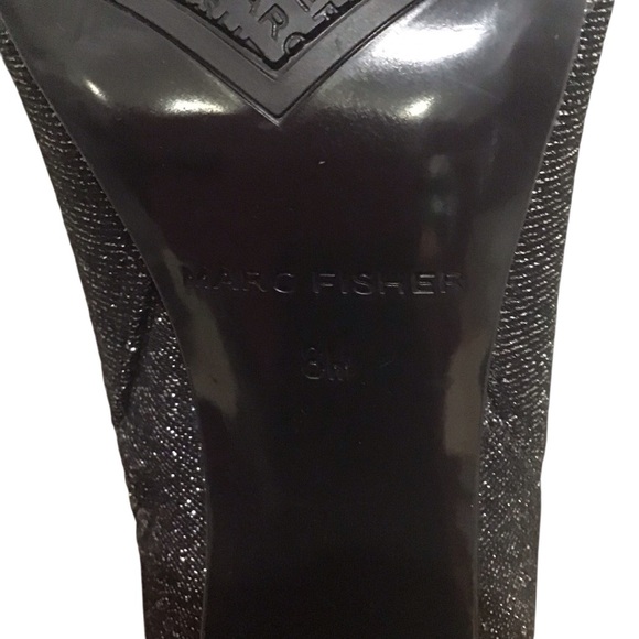 Marc Fisher Gemi Silver Black Block Heel Bootie - Picture 9 of 10